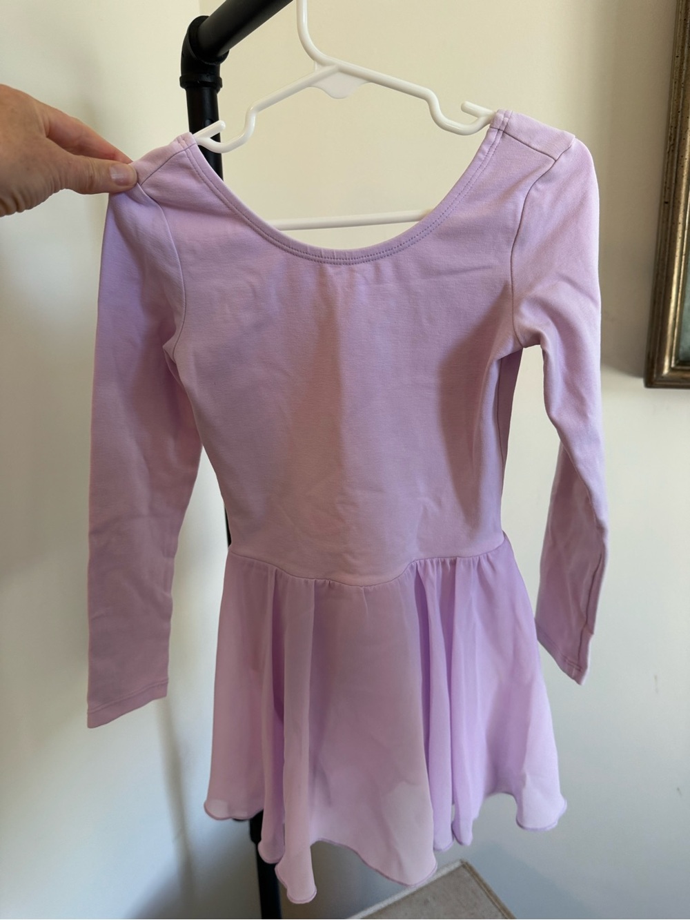 Girls' Lavender Long-Sleeve Dance Bodysuit